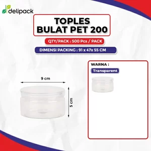 Toples PET Bulat 200