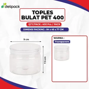 Toples PET Bulat 400