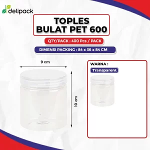 Toples PET Bulat 600