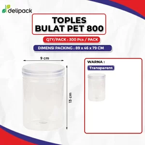 Toples PET Bulat 800