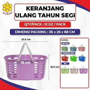 Keranjang Ulang Tahun Segi