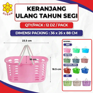 Keranjang Ulang Tahun Segi