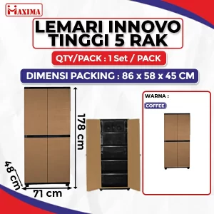 High Innovo Cupboard 5 Rack