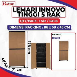 Lemari Innovo Tinggi 5 Rak