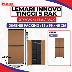 Lemari Innovo Tinggi 5 Rak