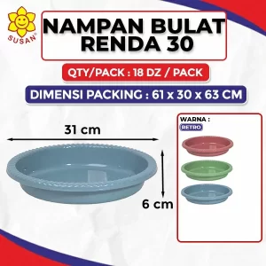 Nampan Bulat Renda 30