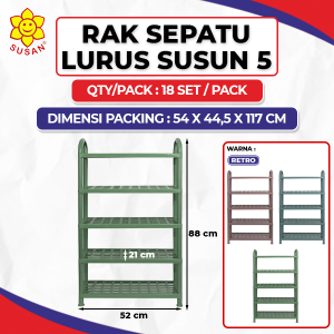 Rak Sepatu Lurus Susun 5
