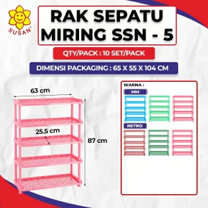 Angled Shoes Rack 5 Tier