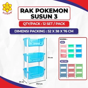 Pokemon Rack 3 Tier