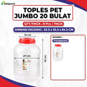 Toples PET Jumbo 20 Bulat