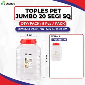 PET Sealware Square Jumbo 20